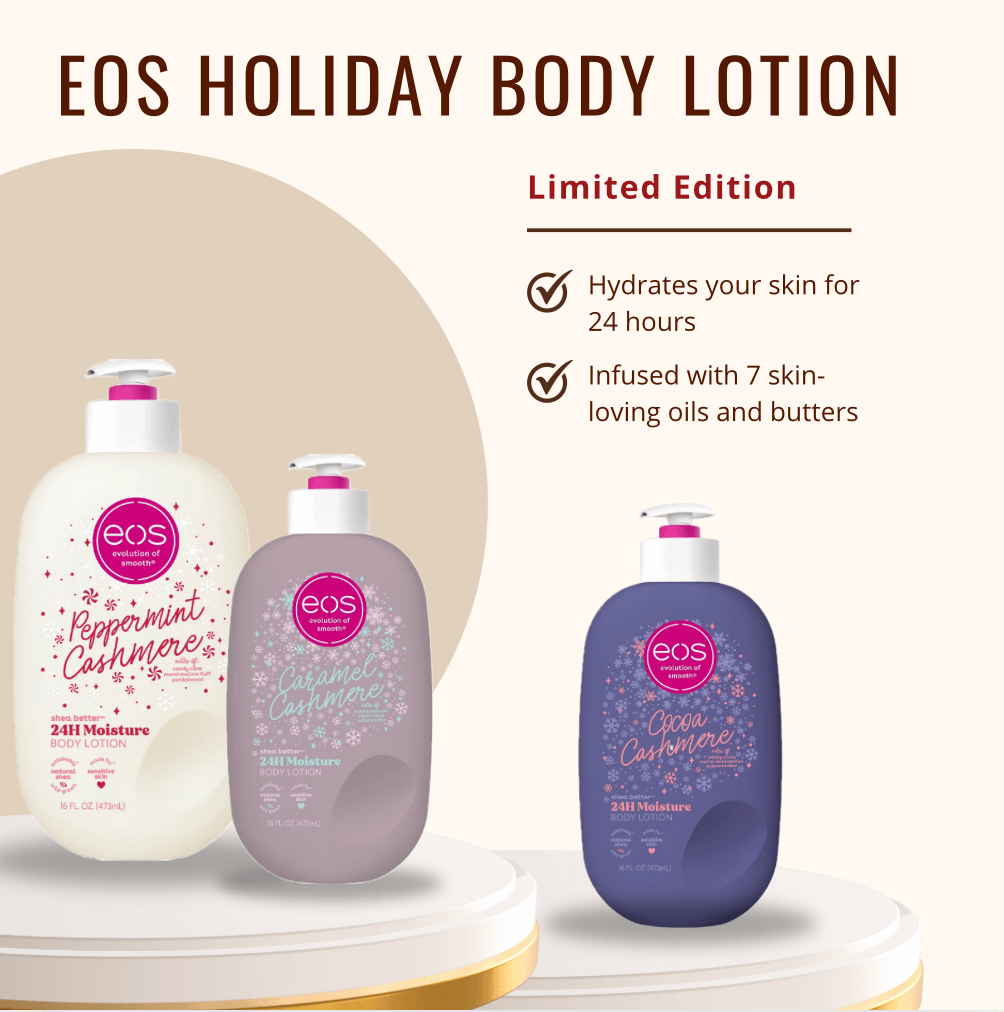 EOS Cashmere Holiday Bundle – 24h Hydration & Festive Scents - Norwell & Co.