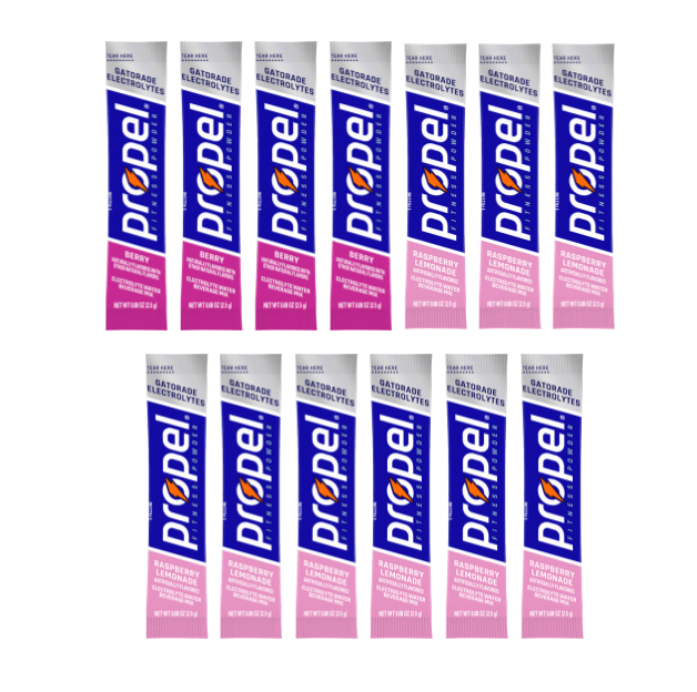 Propel Electrolyte Drink Mix Bundle – Berry, Raspberry & Lemonade, 13 Count