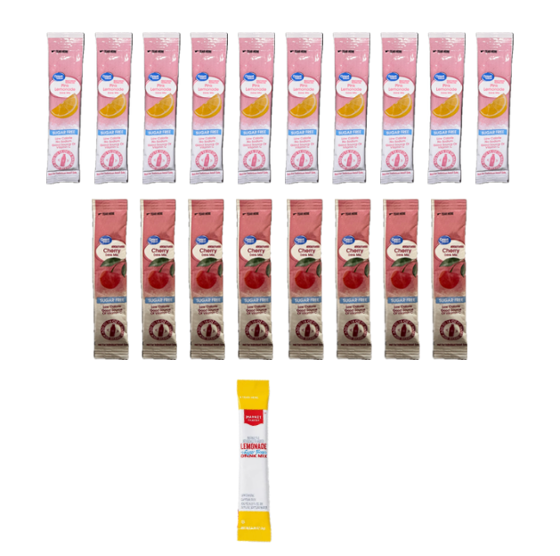 Sugar-Free Drink Mix Sticks Bundle – Pink & Cherry Lemonade, 19 Count