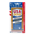 12 USA Gold Premium American Wood Pencils